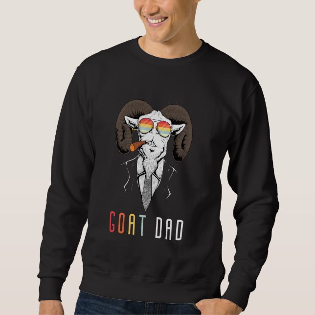 Goat Pappa Fars dag Underbarare Pappa någonsin fun Lång Ärmad Tröja (Framsida)