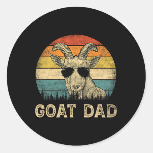 Goat Pappa Goat Älskare pappa Fars dag Runt Klistermärke
