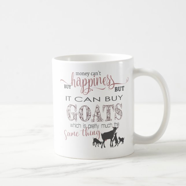 GOAT | Pengar kan inte köpa lycka av GetYerGoat™ Kaffemugg (Höger)