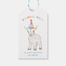 Goat Petting Zoo Birthday Tack Gift Märkre Presentetikett