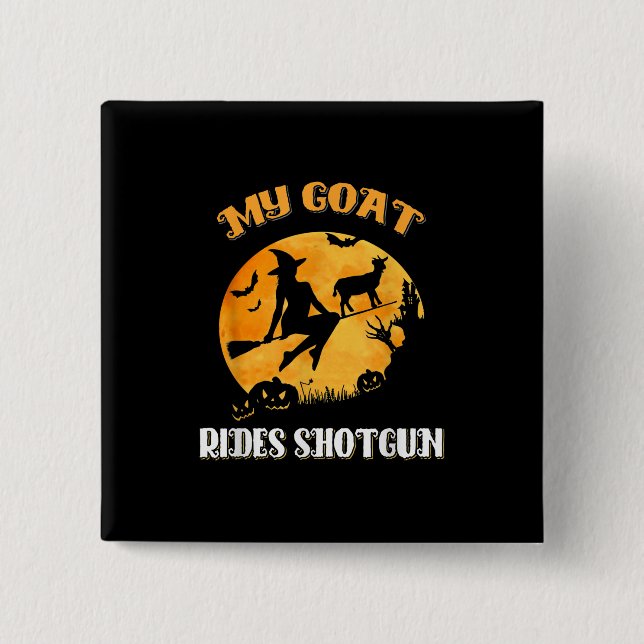 Goat Pistol Scary Halloween Knapp (Framsida)