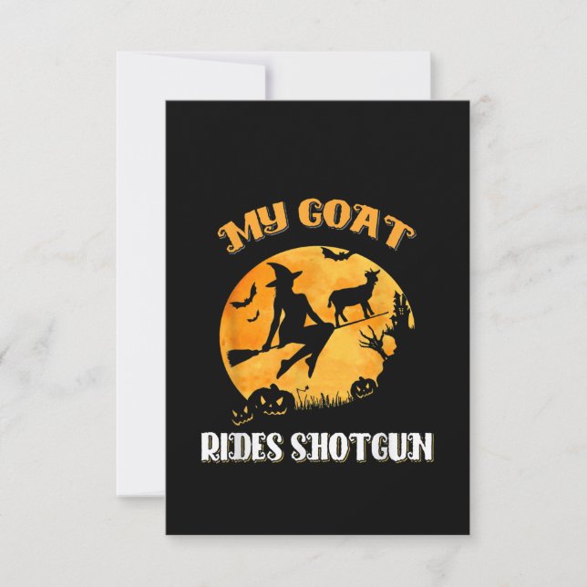Goat Pistol Scary Halloween Tack Kort (Framsida)