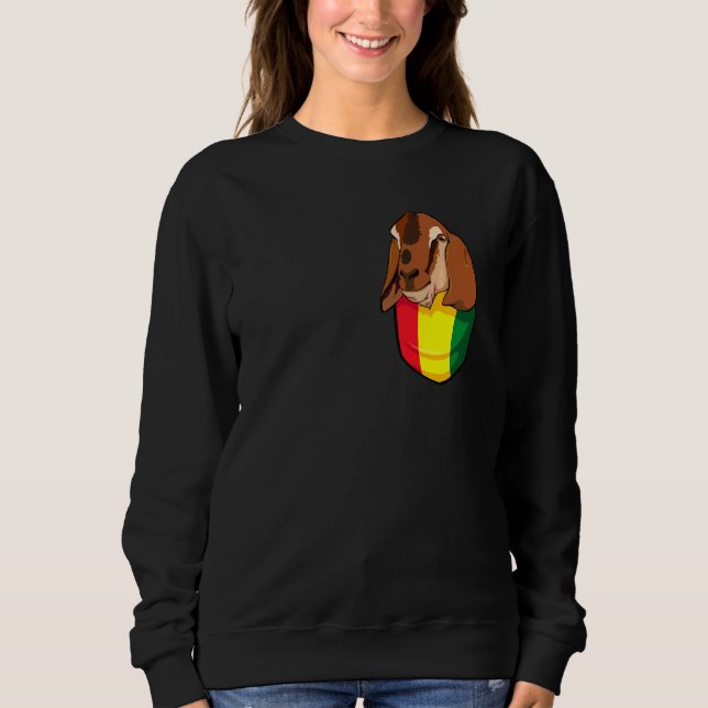 Goat Pocket Junetelfte Cute Melanin-Pridet Afrika T Shirt (Framsida)