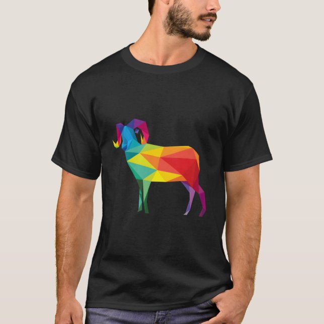 Goat Polygon Farmer - Jordbruksgrödor Goat T Shirt (Framsida)