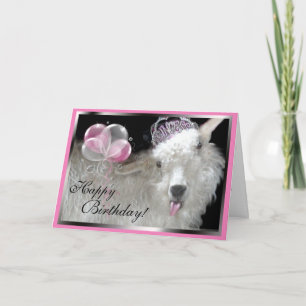 Goat Princess Grattis på födelsedagen Card Kort