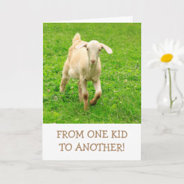 Goat Pun, Baby Goat, Cute Birthday Kort