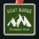 Goat Range Provinspark Julgransprydnad Metall<br><div class="desc">Provinsparken Goat Range är en provinspark i British Columbia,  Kanada cirka 50 miles (80 km) norr om Kaslo på den westerna kusten av Kootenay Sjö i Kootenays-regionen och innehåller gamla skogar,  stora alpängar och sjöar samt många floder och bäck.</div>