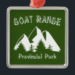 Goat Range Provinspark Julgransprydnad Metall<br><div class="desc">Provinsparken Goat Range är en provinspark i British Columbia,  Kanada cirka 50 miles (80 km) norr om Kaslo på den westerna kusten av Kootenay Sjö i Kootenays-regionen och innehåller gamla skogar,  stora alpängar och sjöar samt många floder och bäck.</div>