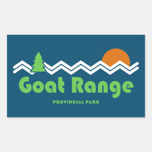 Goat Range Provinspark Retro Rektangulärt Klistermärke