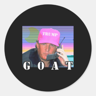 Goat Republican Konservativ Trump 2024 Funny Runt Klistermärke