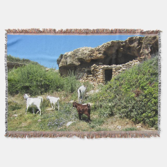 Goat Retreat Throw Blanket Filt (Framsidan)