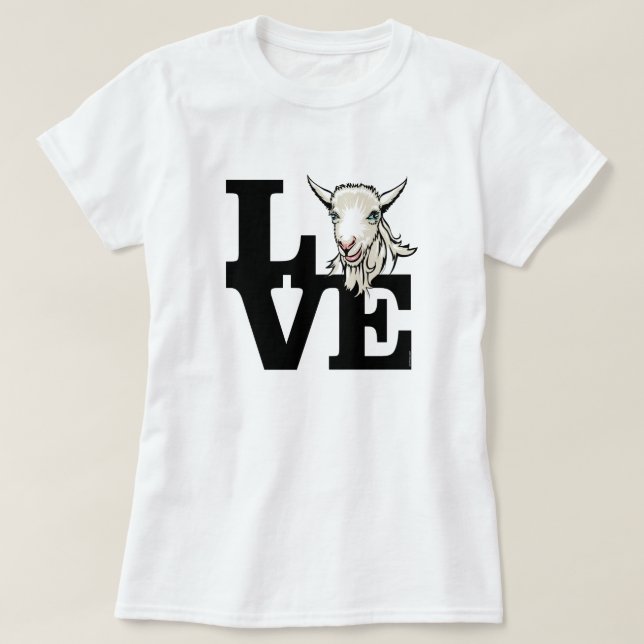 GOAT | Retro L O V E No Horns T-shirt (Design framsida)