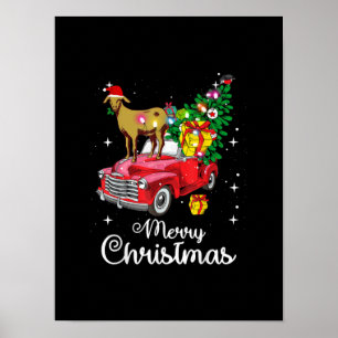 Goat Rides Red Car jul Poster
