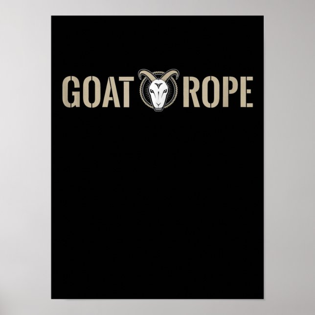 Goat Rope Goat Dekoration Goat Gift Poster (Framsidan)