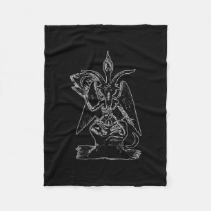 Goat Satan Black Magic Lucifer Occult Gift Fleecefilt