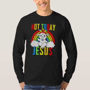 Goat Satanic, inte i dag Jesus Regnbåge Satanism T Shirt