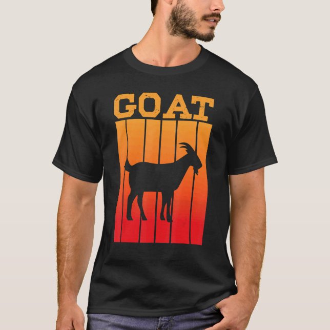 Goat Shadow Silhouette vid solnedgång T Shirt (Framsida)