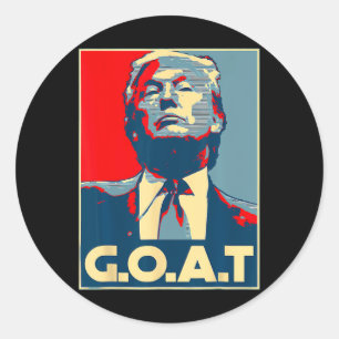 Goat Shirt Republican Konservativ Gift Trump 2024 Runt Klistermärke