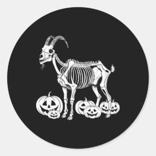 Goat Skeleton Birthday Halloween Manar Womens Kids Runt Klistermärke