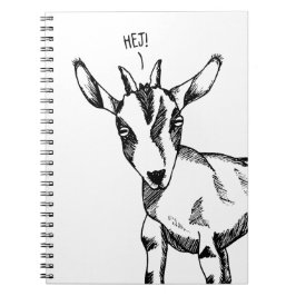 Goat Sketch säger "Hej"! Anteckningsbok