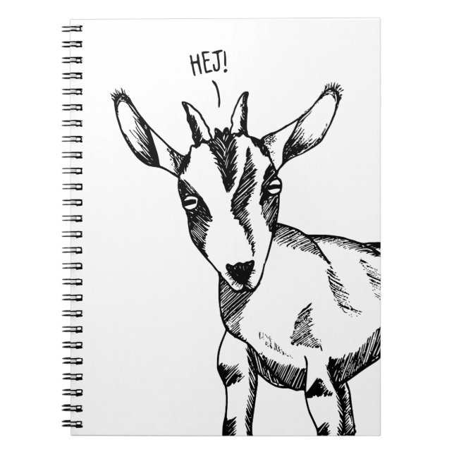 Goat Sketch säger "Hej"! Anteckningsbok (Framsidan)