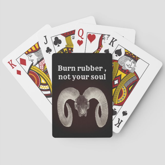 Goat Skull Ansikte och Personlig Casinokort (Baksidan)