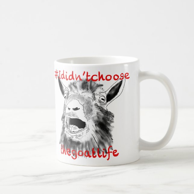 Goat Slogan Funny Screaming Farm Animal Art Citat Kaffemugg (Höger)