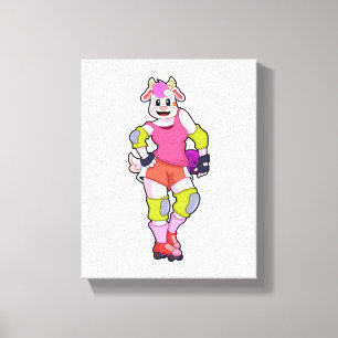 Goat som infogad Skater med infogade skal Canvastryck