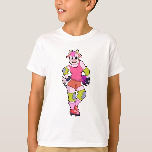 Goat som infogad Skater med infogade skal T Shirt (Framsida)