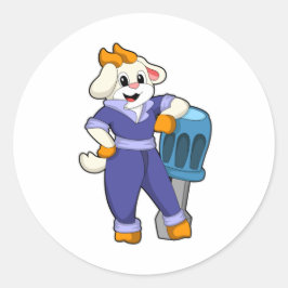 Goat som Mechanic med Screwdriver Runt Klistermärke