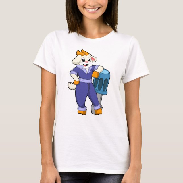 Goat som Mechanic med Screwdriver T Shirt (Framsida)