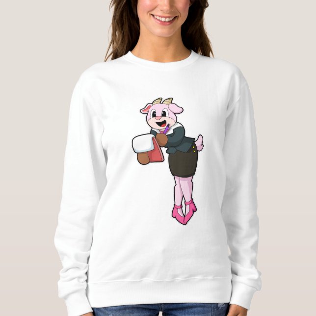 Goat som sekreterare vid Högklackar T Shirt (Framsida)