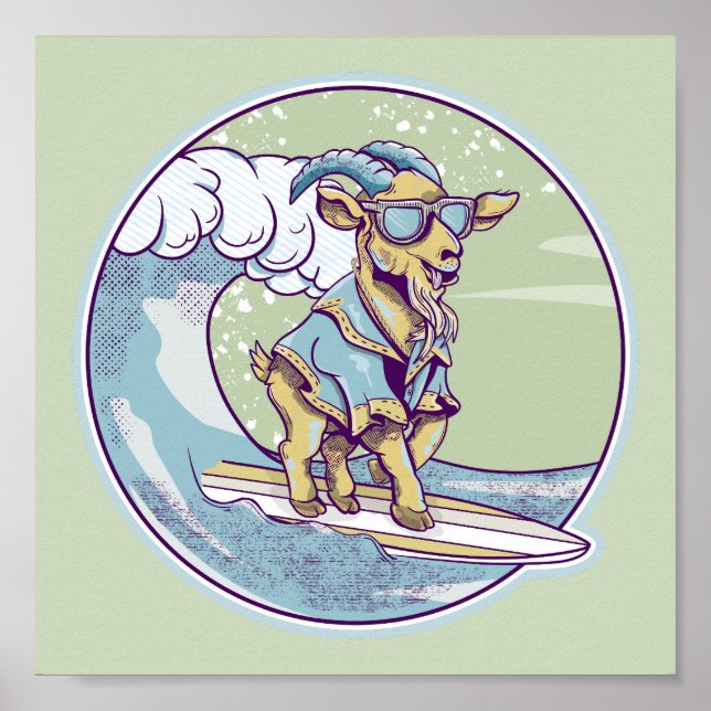 Goat Surfing Poster (Framsidan)