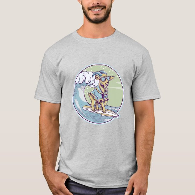 Goat Surfing T Shirt (Framsida)
