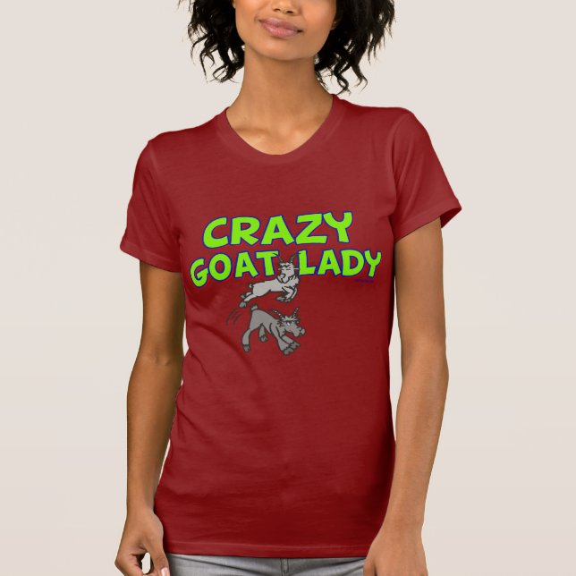 Goat T-shirt Crazy Goat Dam 5 (Framsida)