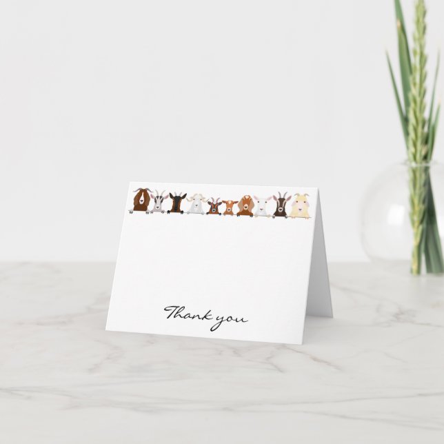 Goat tackkort anteckningskort (Framsida)