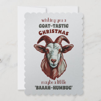 "Goat-Tastic Hälsning: A "Baaah-Humbug" - Julen Inbjudningar