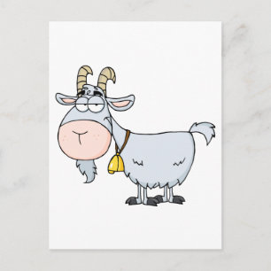 Goat Tecknade figurer Vykort
