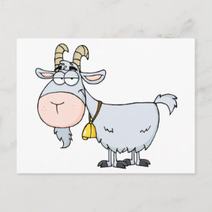Goat Tecknade figurer Vykort