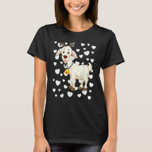 Goat Theme Pojke Blue Nursery Room Heart Tropik T Shirt
