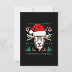 Goat Ugly jul Santa Xmas Gift OSA Kort