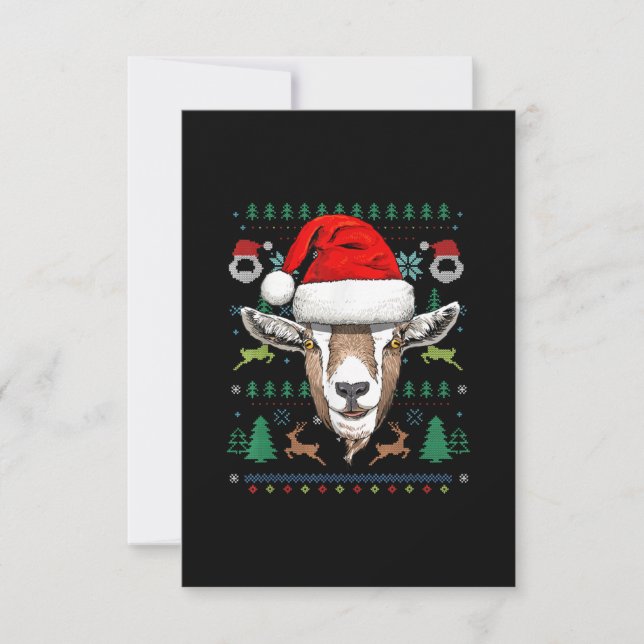 Goat Ugly jul Santa Xmas Gift OSA Kort (Framsida)