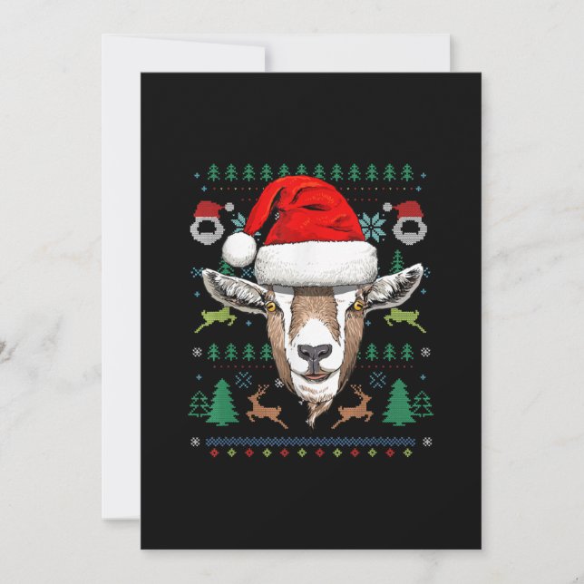 Goat Ugly jul Santa Xmas Gift Spara Datumet (Framsida)