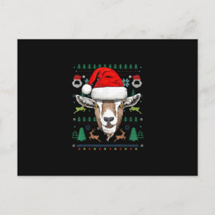 Goat Ugly jul Santa Xmas Gift Vykort