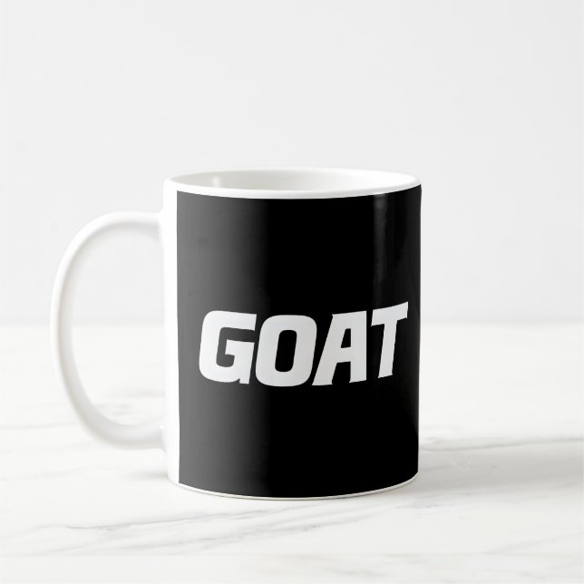 GOAT - Underbarare av all tidsfet typografi Kaffemugg (Vänster)