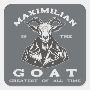 GOAT (Underbarare av alla tider) med ditt namn Fyrkantigt Klistermärke