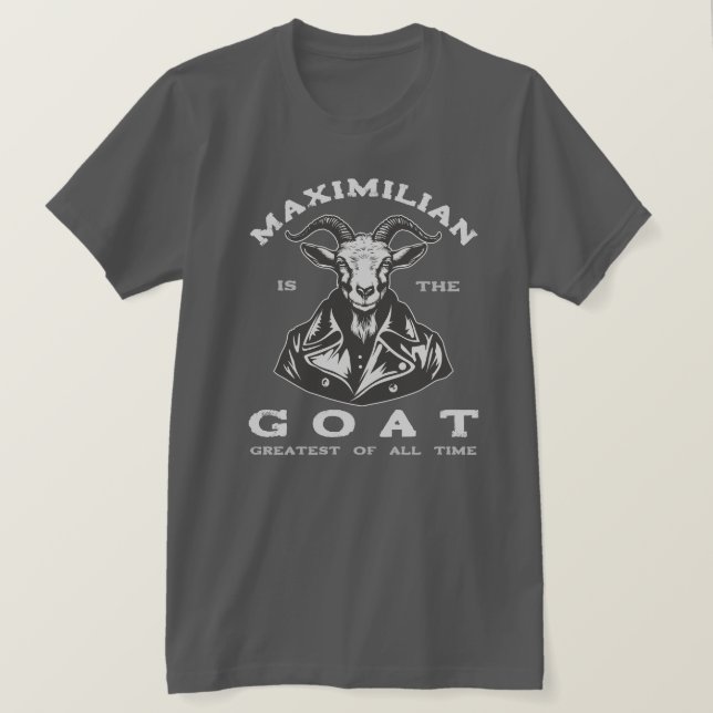 GOAT (Underbarare av alla tider) med ditt namn T Shirt (Design framsida)