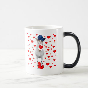 Goat Valentine Hearts Magisk Mugg