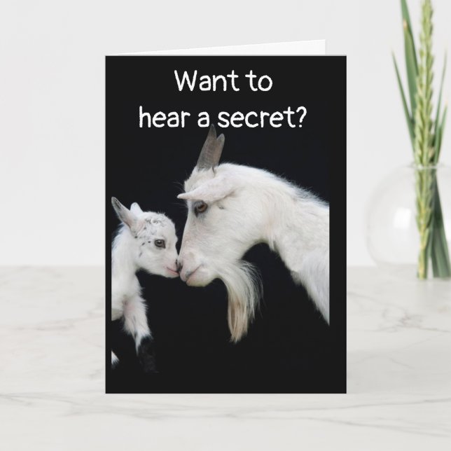 GOAT VET HUR "GAMLA" DU ÄR "MEN" SÄGER INTE. KORT (Framsida)