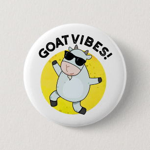 Goat Vibes Funny Animal Pun Knapp